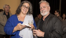 Janet Dufour (ancienne responsable des communications de La Bordée) et Michel Gauthier (scénographe)