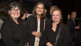 Francine Lacroix, Line Ouellet (MNBAQ) et Marie Gignac (Carrefour international de théâtre de Québec)